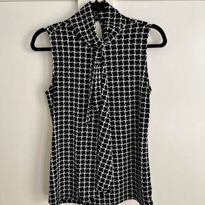 White House Black Market BW Tie-Front Women's Blouse